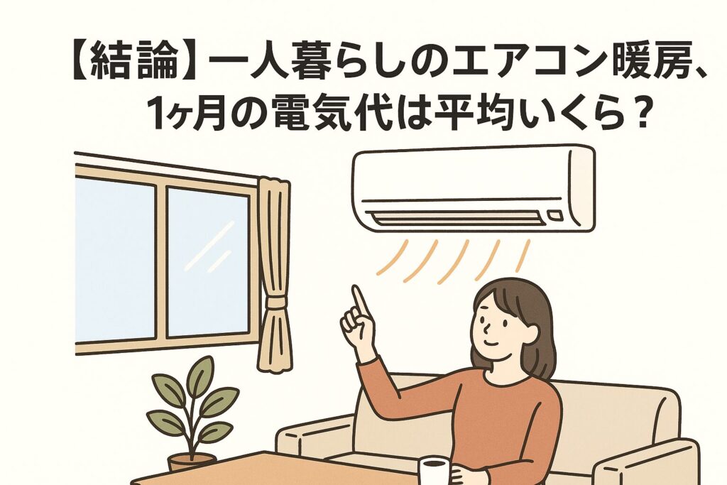 【結論】一人暮らしのエアコン暖房、1ヶ月の電気代は平均いくら？