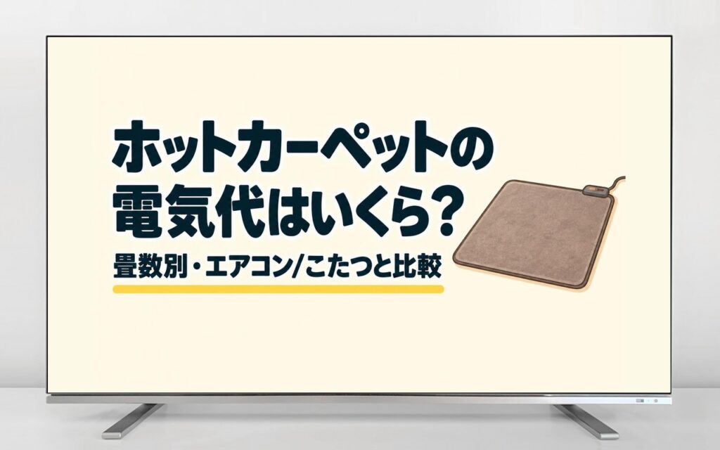 ホットカーペットの電気代はいくら？畳数別・エアコン/こたつと比較