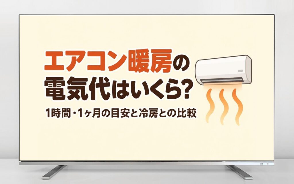 エアコン暖房の電気代は1時間いくら？畳数別・設定温度別の目安と冷房との比較